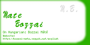 mate bozzai business card